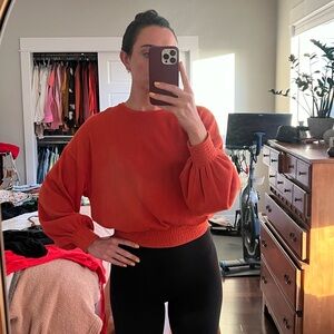 Zara long sleeve crop shirt